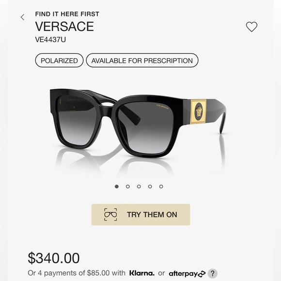 Classic Versace Polarized Sunglasses